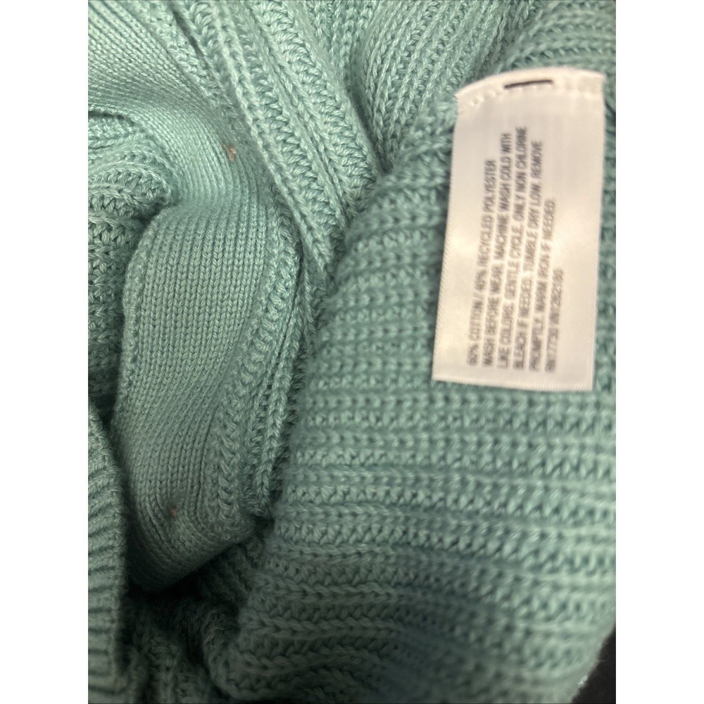 Cat & Jack Girls Cardigan Size XS 4 5 Button Front V-Neck Sweater Ocean Green - Picture 5 of 5